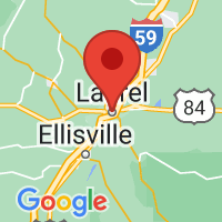 Map of Laurel, MS